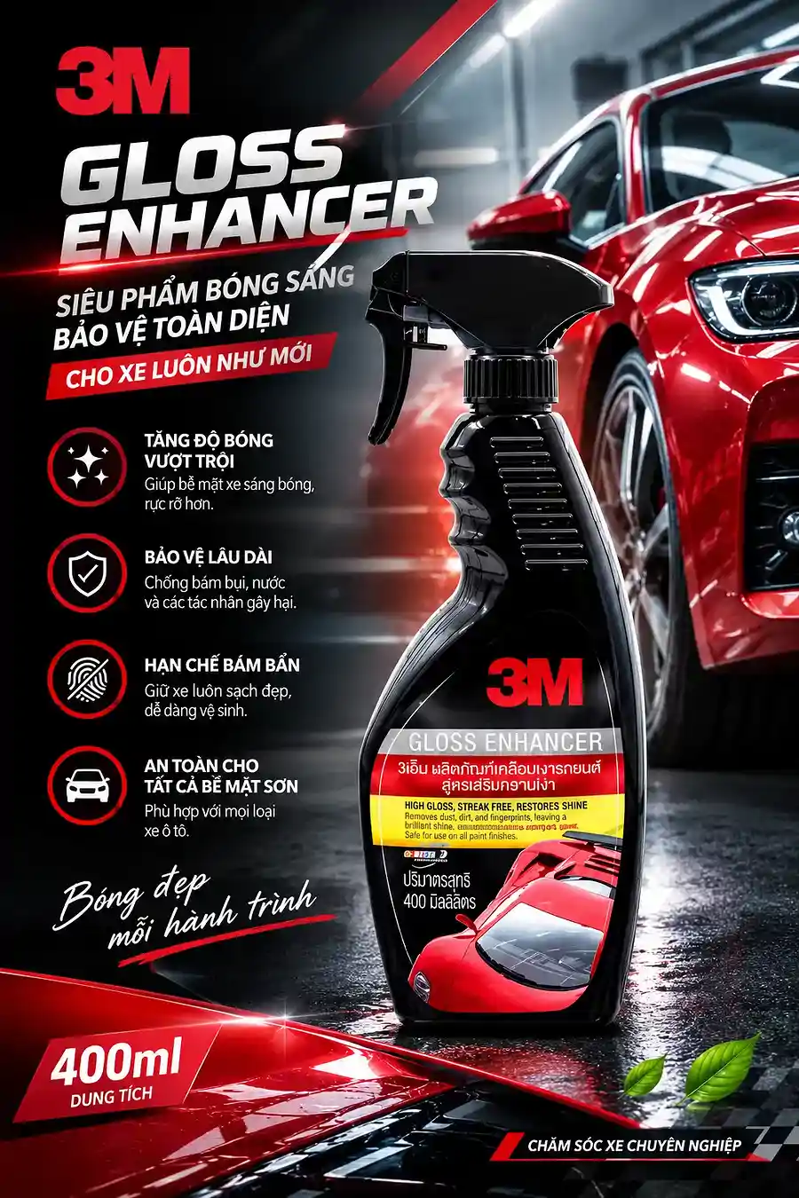 Chai 3M 39034LT Xịt Bóng Sơn 400ml - Ảnh 1