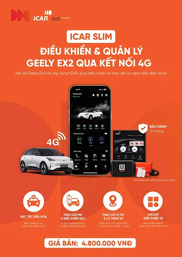 Thiết Bị SLIM Icar Điều Khiển & Quản Lý Từ Xa Cho Geely EX2