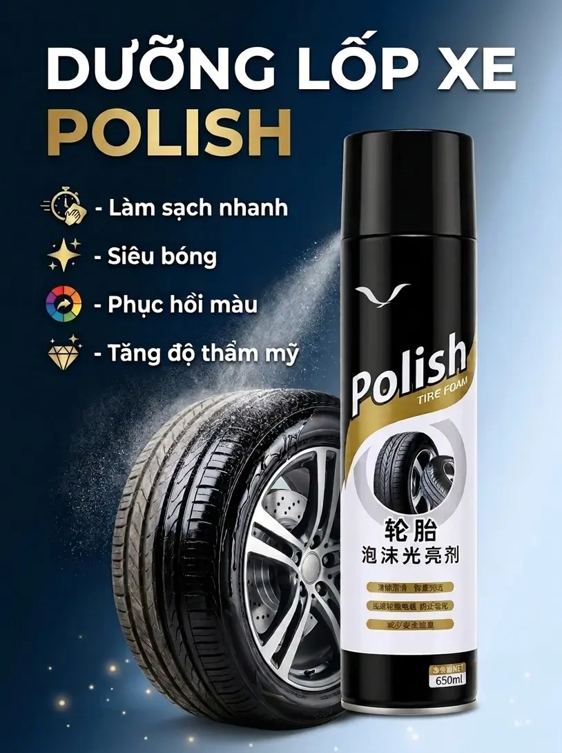 Chai Polish Bóng Vỏ 650ml - Ảnh 1
