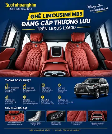 Ghế Limousine MBS Lexus LX600 - Nâng cấp nội thất xe