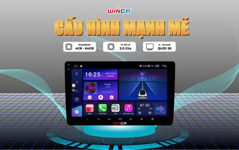 Màn hình android Winca S300+ QLED 2K DTS 9 inch - Ảnh 3
