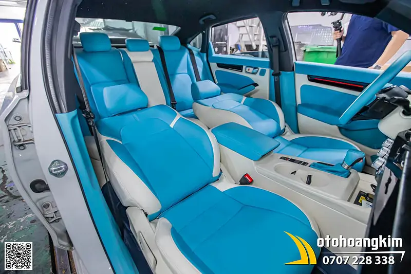 Đổi màu nội thất Honda Civic - Trắng xanh - Ảnh 3