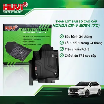 Thảm sàn Huvi CRV 2024+ 7 chỗ tràn viền