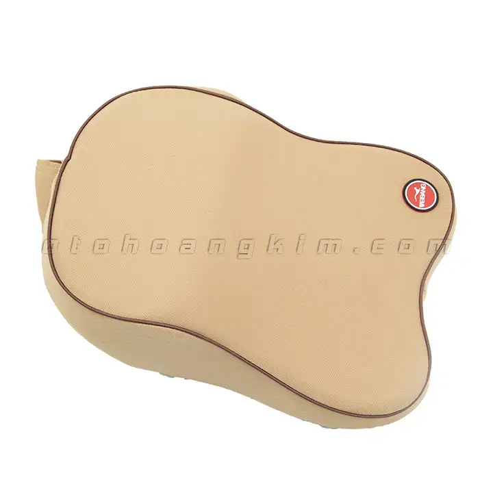 Gối cổ GC08 cao su non lớn kem - Ảnh 2