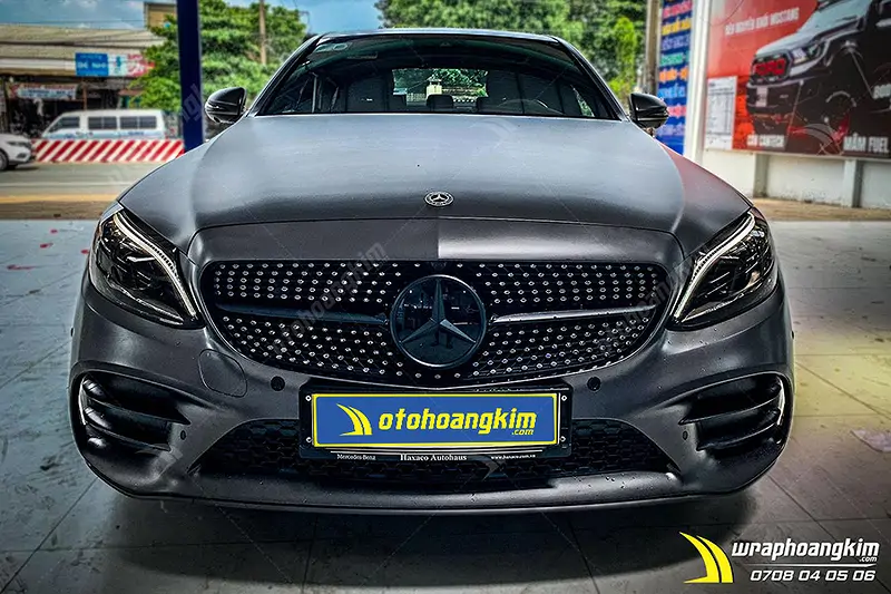 Dán đổi màu xám mờ Mercedes C 300 - Ảnh 3
