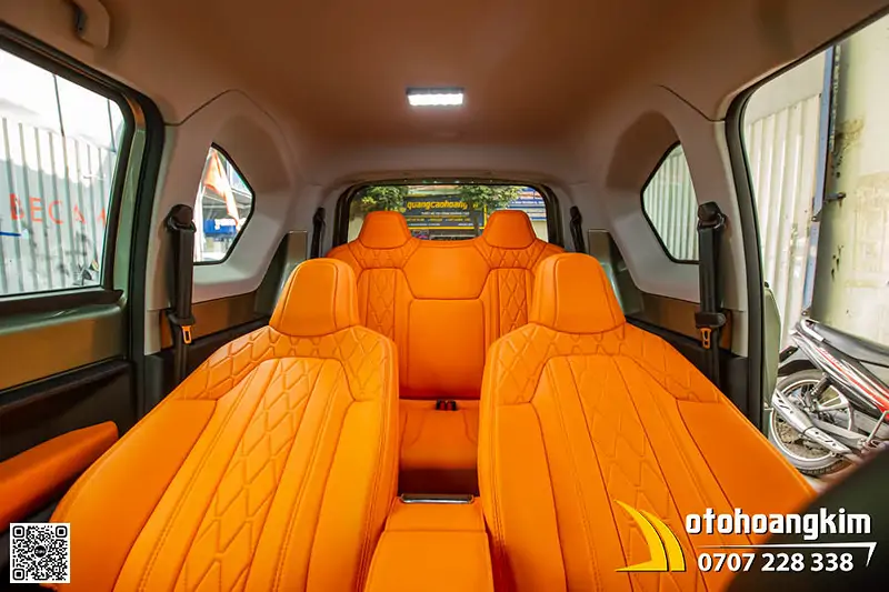 Đổi màu nội thất VF3 - Tông màu cam năng động - Ảnh 5