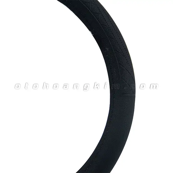 Bọc vô lăng cao su mẫu 2 đen - Ảnh 2