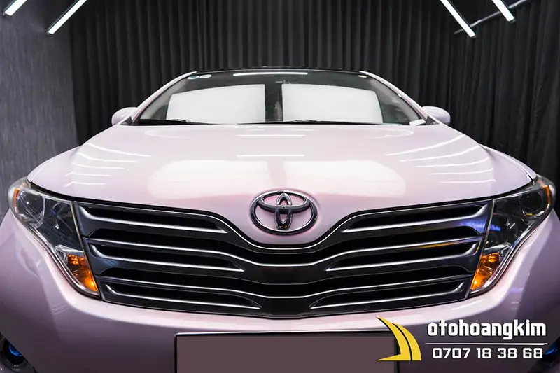 Wrap Đổi Màu Diamond White Pink Xe Toyota VENZA - Ảnh 4