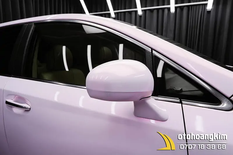Wrap Đổi Màu Diamond White Pink Xe Toyota VENZA - Ảnh 8