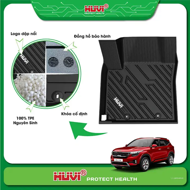 Thảm Lót Sàn Huvi Kia Seltos 2021 3D - Ảnh 3