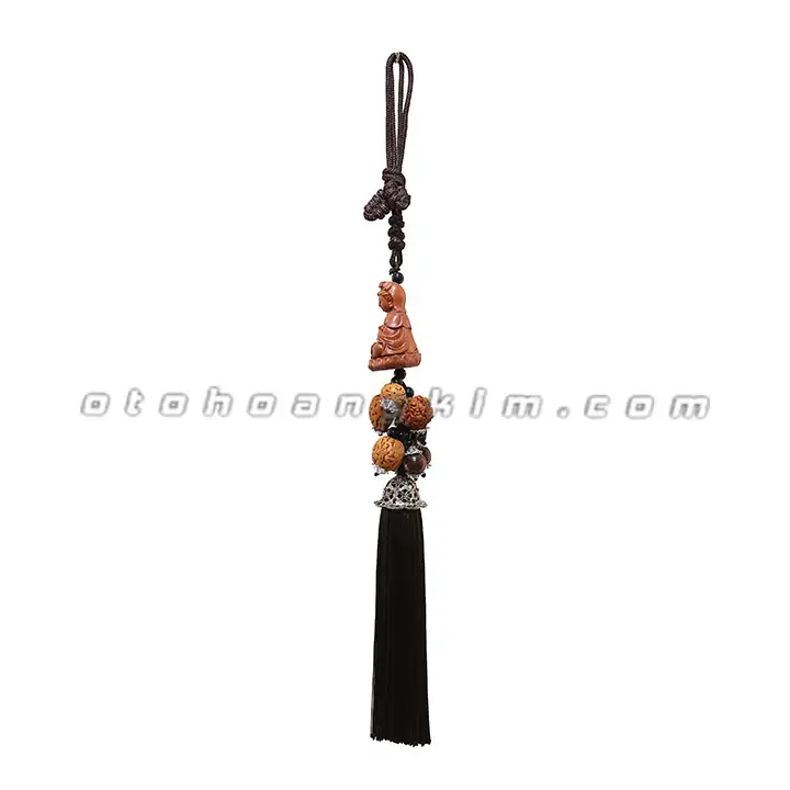 Dây treo gỗ phật Quan Âm (dây đen) - Ảnh 2