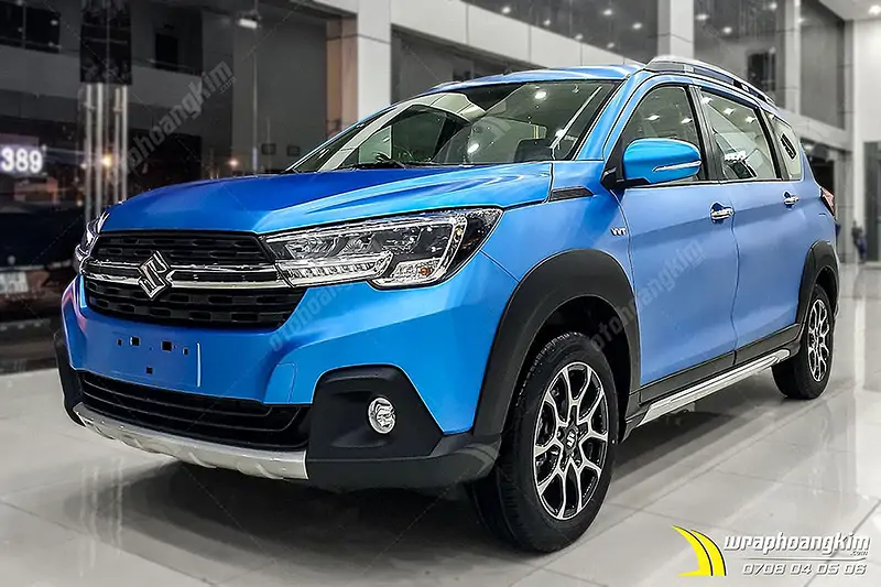 Dán đổi màu xanh nhôm xước ánh kim Suzuki Xl7 - Ảnh 6