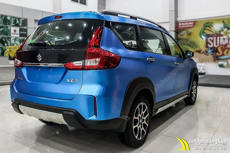 Dán đổi màu xanh nhôm xước ánh kim Suzuki Xl7 - Ảnh 3