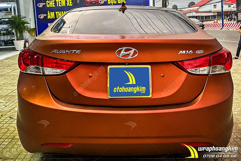 Dán đổi màu nâu mờ Hyundai Avante - Ảnh 3