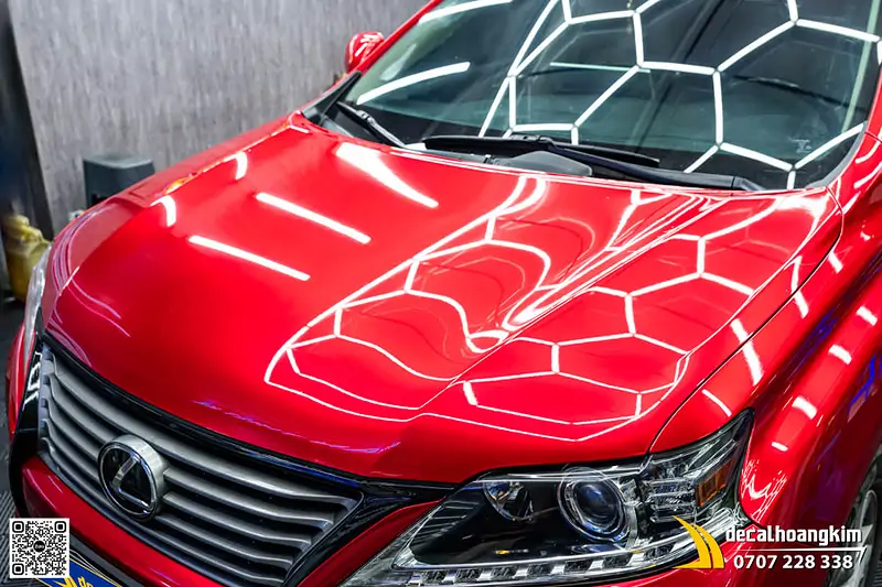 Lexus RX350 wrap đổi màu đỏ Candy Red - Ảnh 2