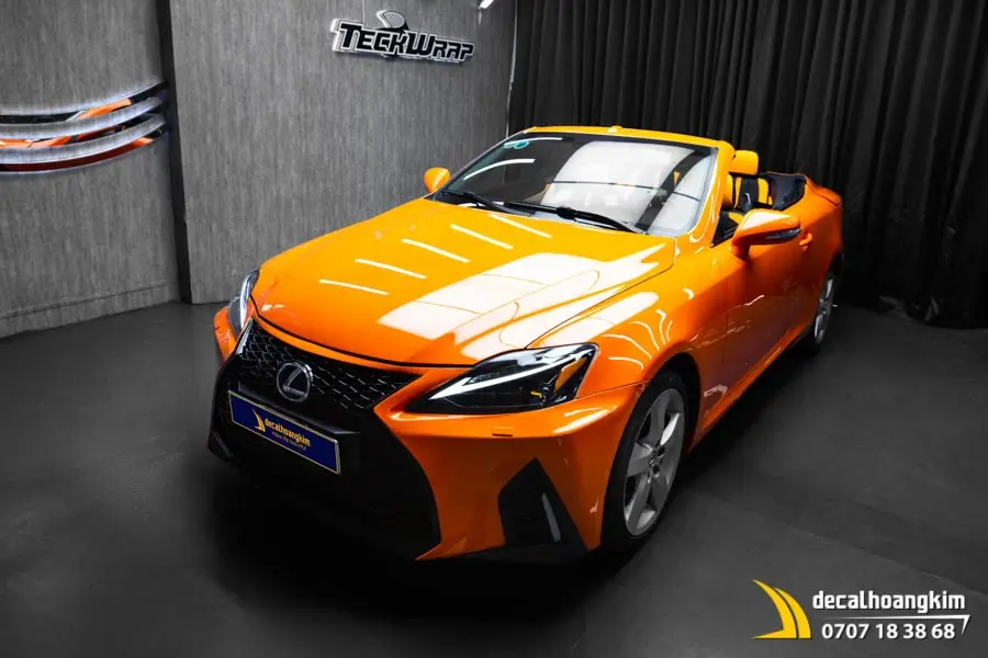 Wrap đổi màu cam bóng Lexus