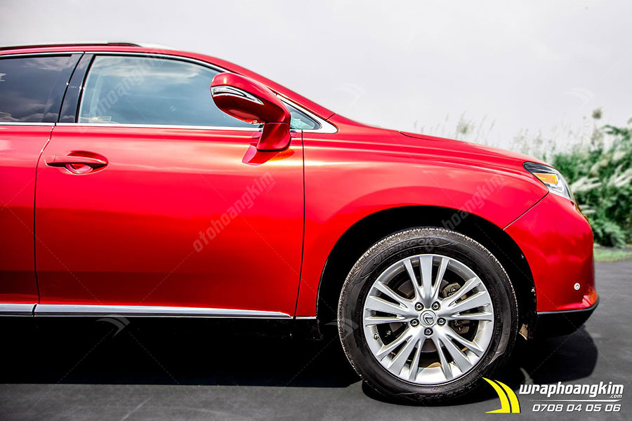 Dán đổi màu Candy đỏ Lexus RX 450H ảnh 5