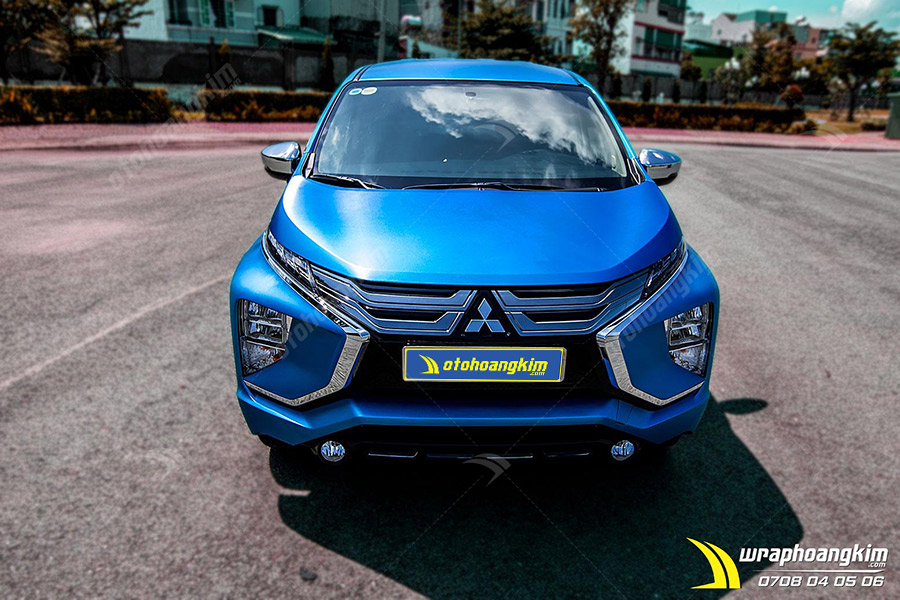 Dán đổi màu xanh nhôm xước ánh kim Mitsubishi Xpander ảnh 2