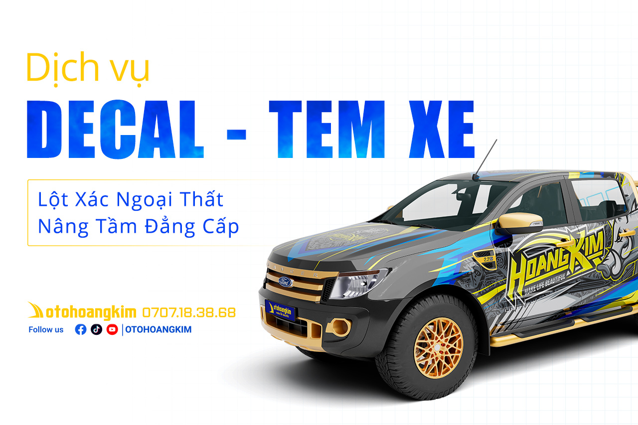 Dán decal xe ô tô, tem sườn, dán đổi màu chuyên nghiệp