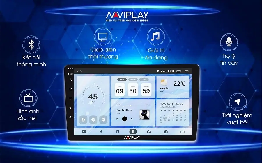 Màn hình android Naviplay nâng cấp nội thất ô tô