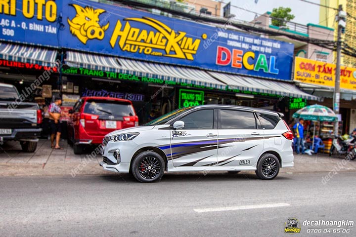 Dán tem xe Ertiga có nhiều mẫu mã khác nhau cho khách hàng lựa chọn