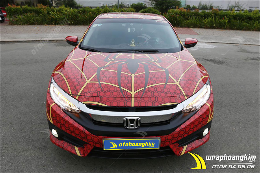 Tem Xe Honda Civic Spiderman - HCV003 ảnh 2